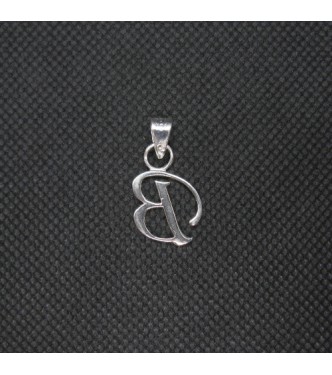 PE001426 Sterling Silver Pendant Charm Letter B Solid Genuine Hallmarked 925